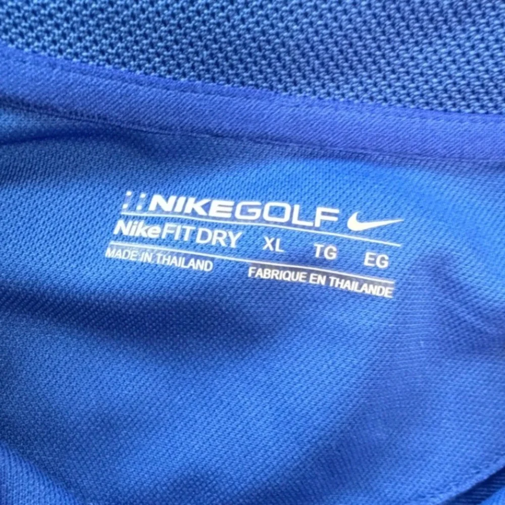 Nike Golf Dri-FIT Polo Shirt Mens XL Royal Blue Short Sleeve Performance Golf K2